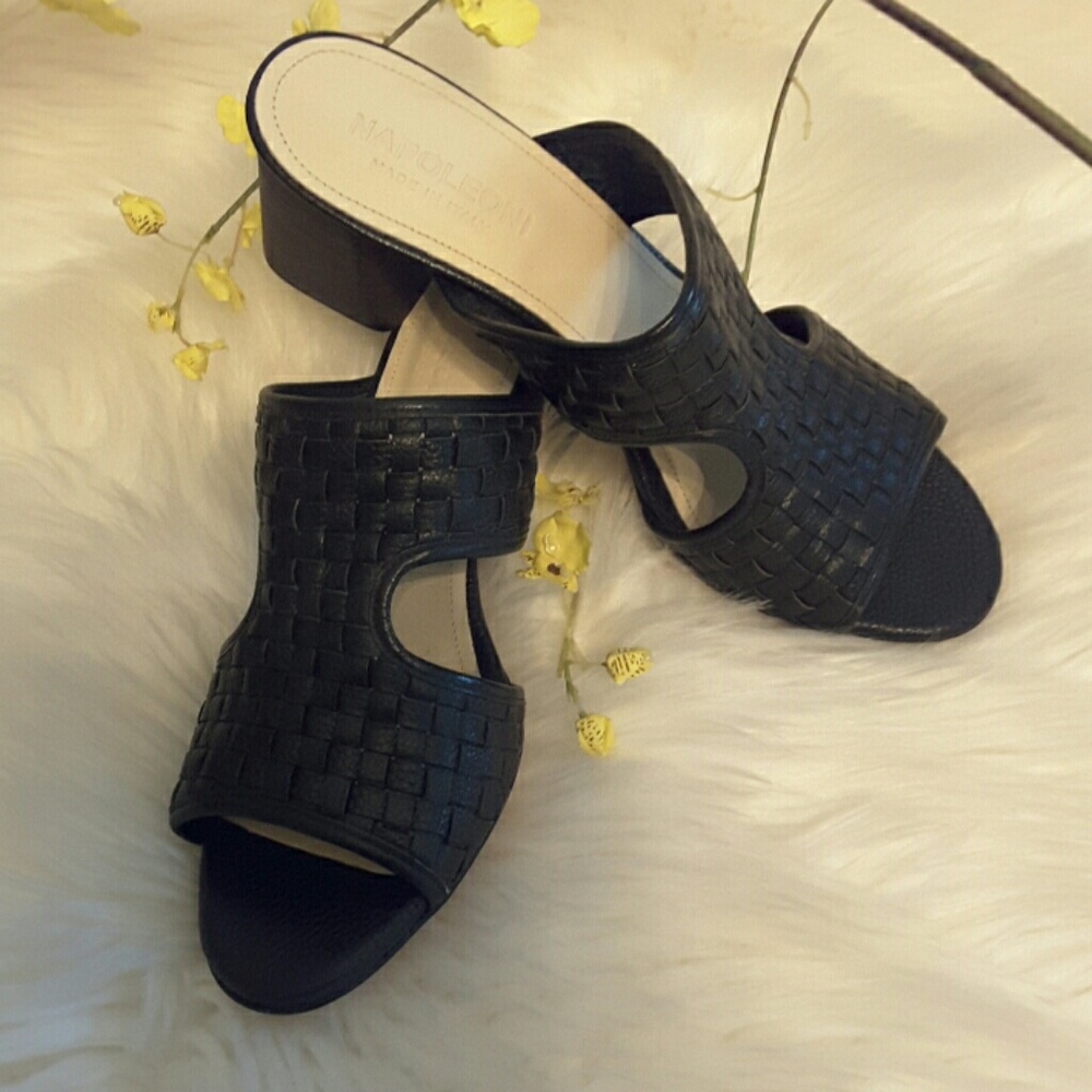Napoleon genuine leather woven slip on shoes